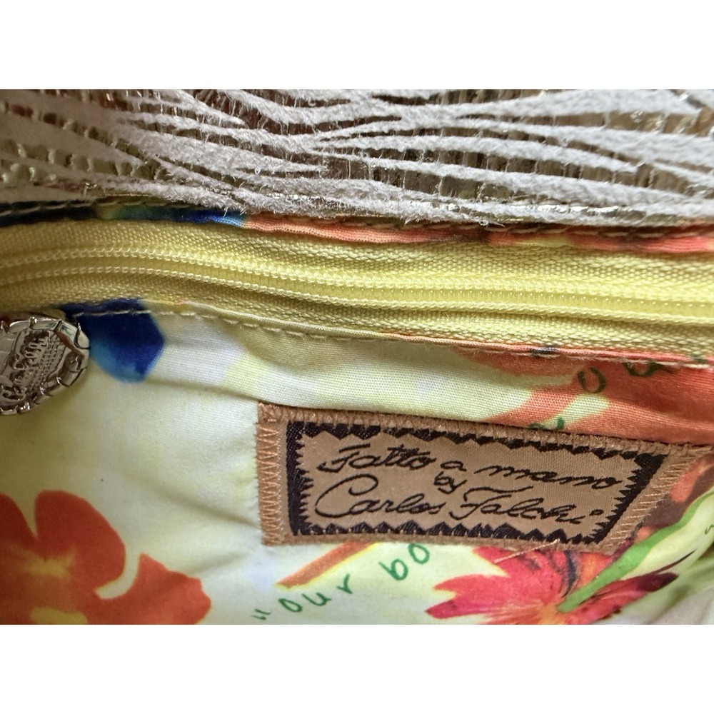 Vintage Fatto a Mano Carlos Falchi Silver Handbag / Handmade Shoulder Clutch - Picture 8 of 10